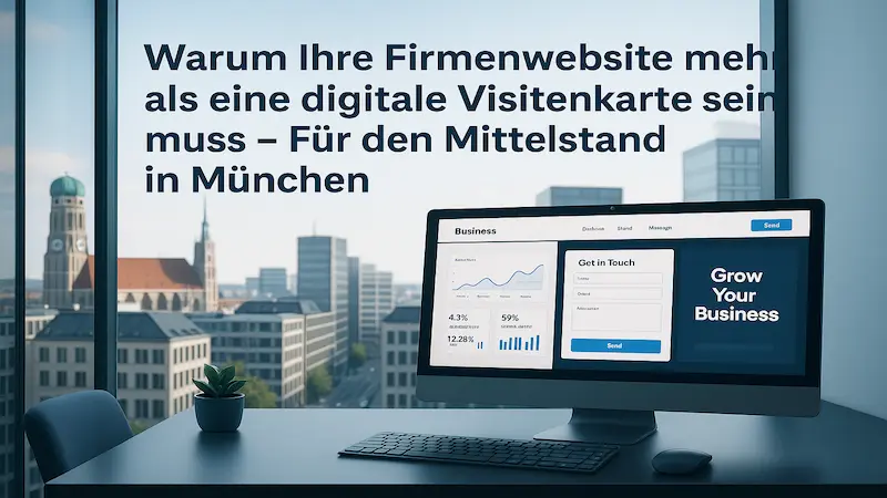 Warum Ihre Firmenwebsite mehr als eine digitale Visitenkarte sein muss: Für den Mittelstand in München.